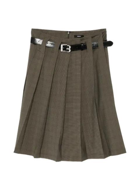 plaid midi skirt by BONBOM