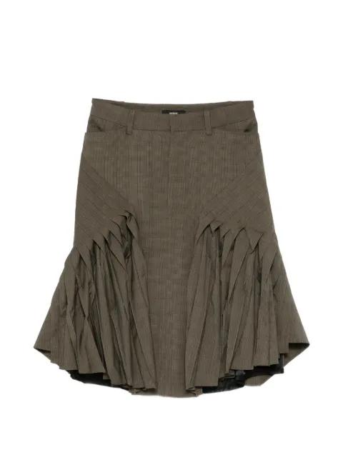 plaid midi skirt by BONBOM