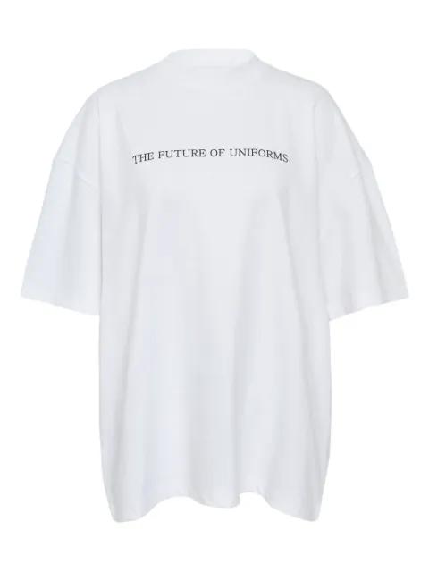slogan-print T-shirt by BONBOM