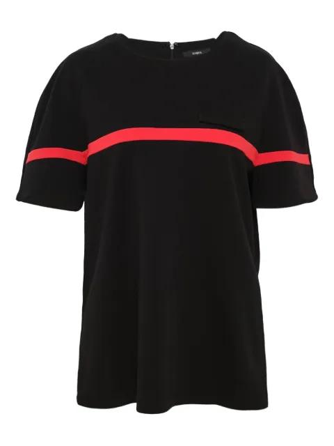 stripe-detail T-shirt by BONBOM
