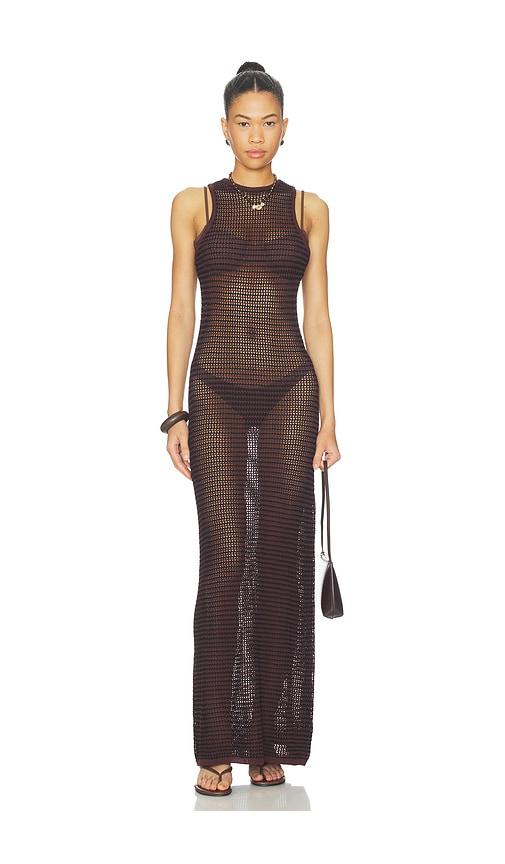 Bond Eye Asher Maxi Dress in Black,Chocolate by BOND-EYE