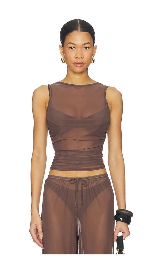 Bond Eye Claudia Tank Top in Brown by BOND-EYE