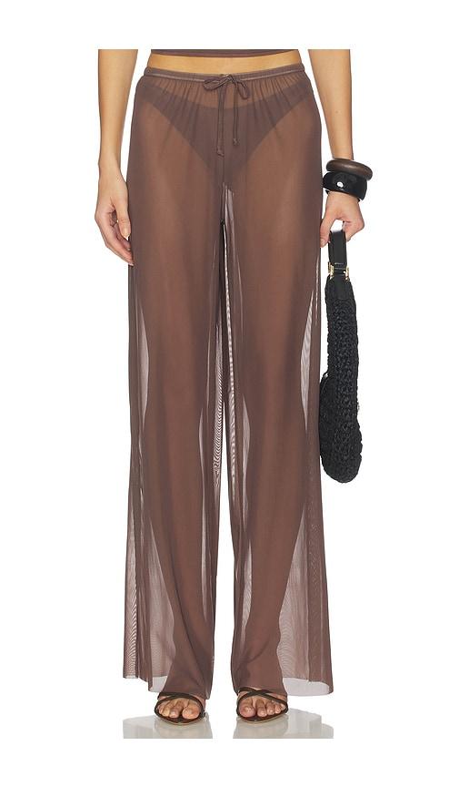 Bond Eye Riley Wide Leg Pant in Brown by BOND-EYE