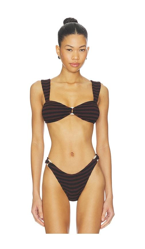 Bond Eye Ring Delphi Crop in Black,Brown by BOND-EYE
