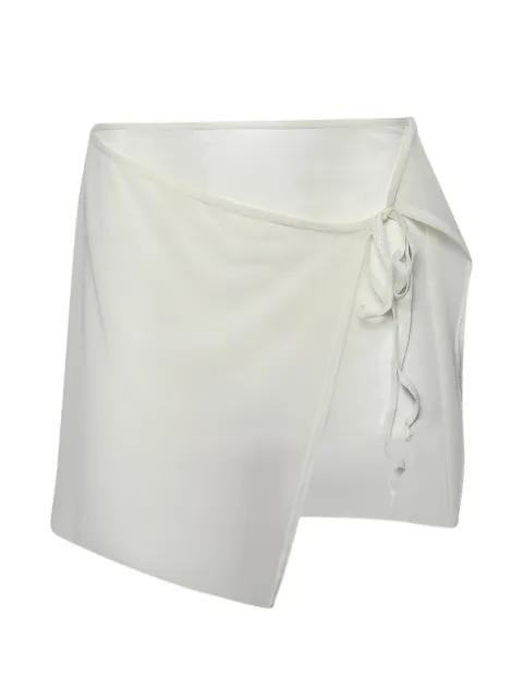 Maeve mesh wrap mini skirt by BOND-EYE