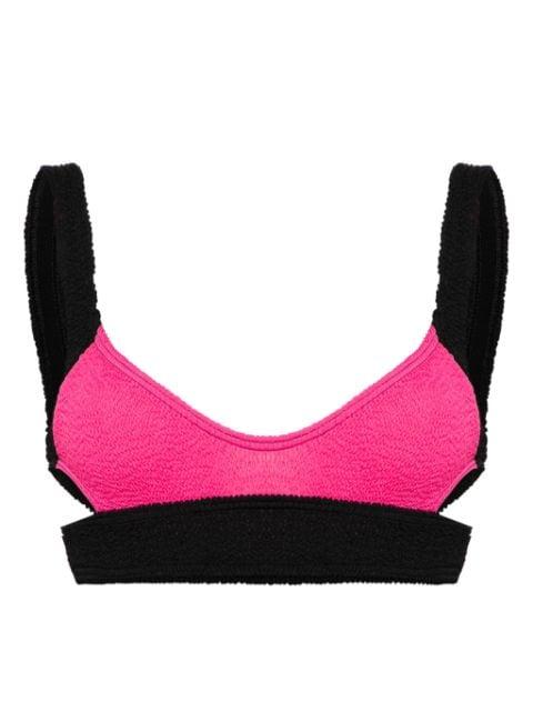Splice Nino colour-block bikini top by BOND-EYE