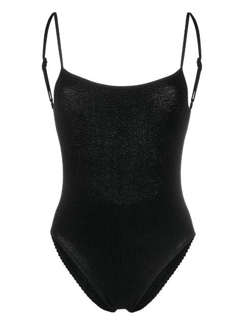 crinkled scoop-back swimsuit by BOND-EYE