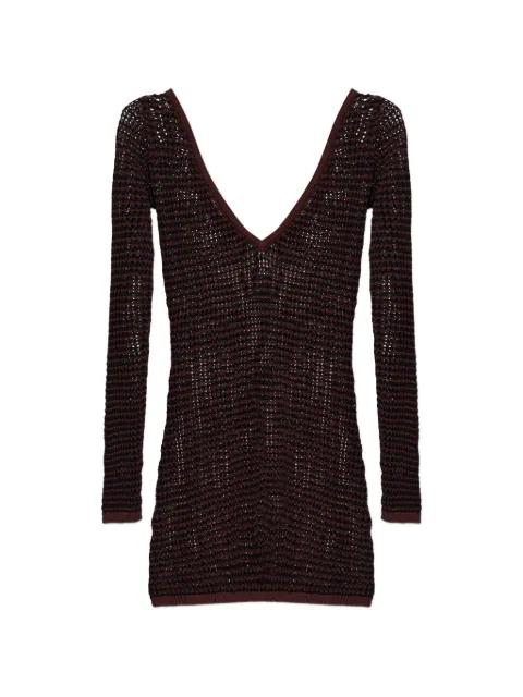 long-sleeve V-neck dress by BOND-EYE