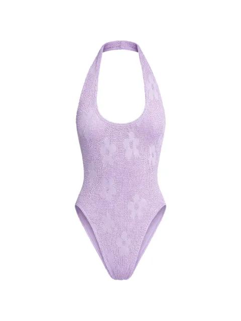 textured floral swimsuit by BOND-EYE