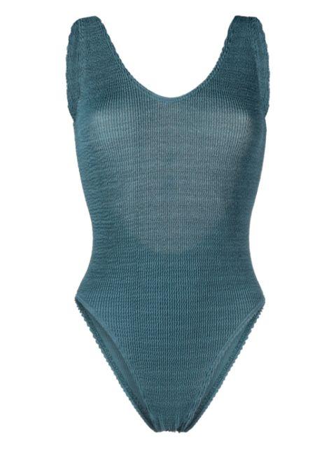textured open-back swimsuit by BOND-EYE