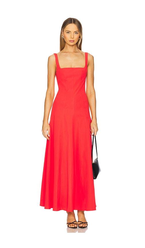 Bondi Born Avila Panelled Maxi Dress in Red by BONDI BORN