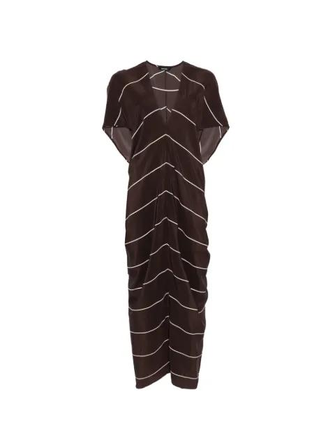 V-neck striped midi dress by BONDI BORN