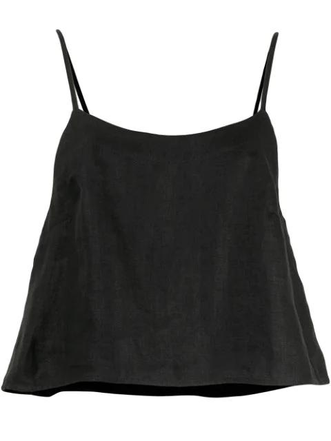 flared cropped slip top by BONDI BORN