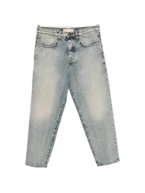 belt-loops straight-leg jeans by BONHEUR