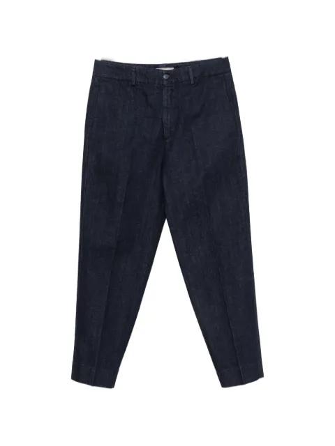 pressed-crease straight-leg jeans by BONHEUR