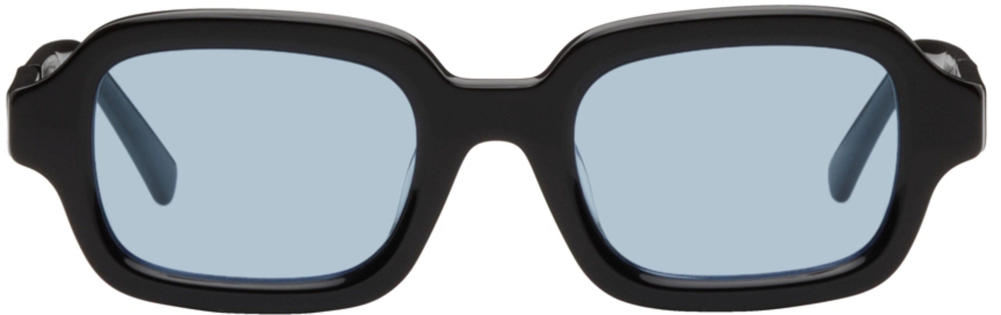 Black & Blue Shy Guy Sunglasses by BONNIE CLYDE