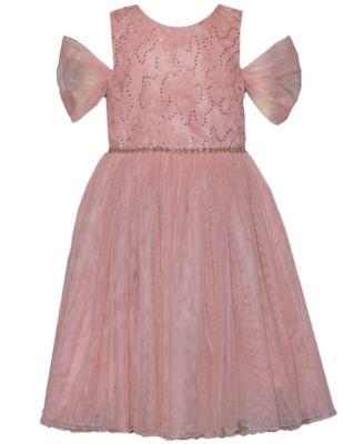 Little and Toddler Girls Cold Shoulder Ballerina Party Dress by BONNIE JEAN
