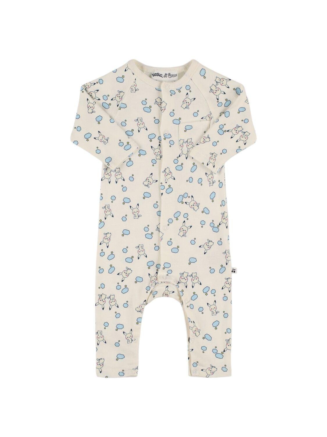 All Over Print Cotton Jersey Romper by BONPOINT