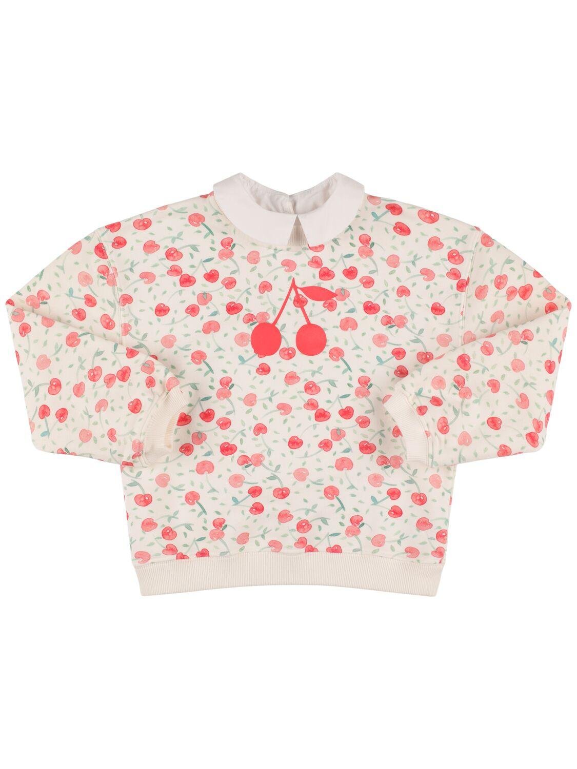 All Over Print Cotton Sweatshirt by BONPOINT