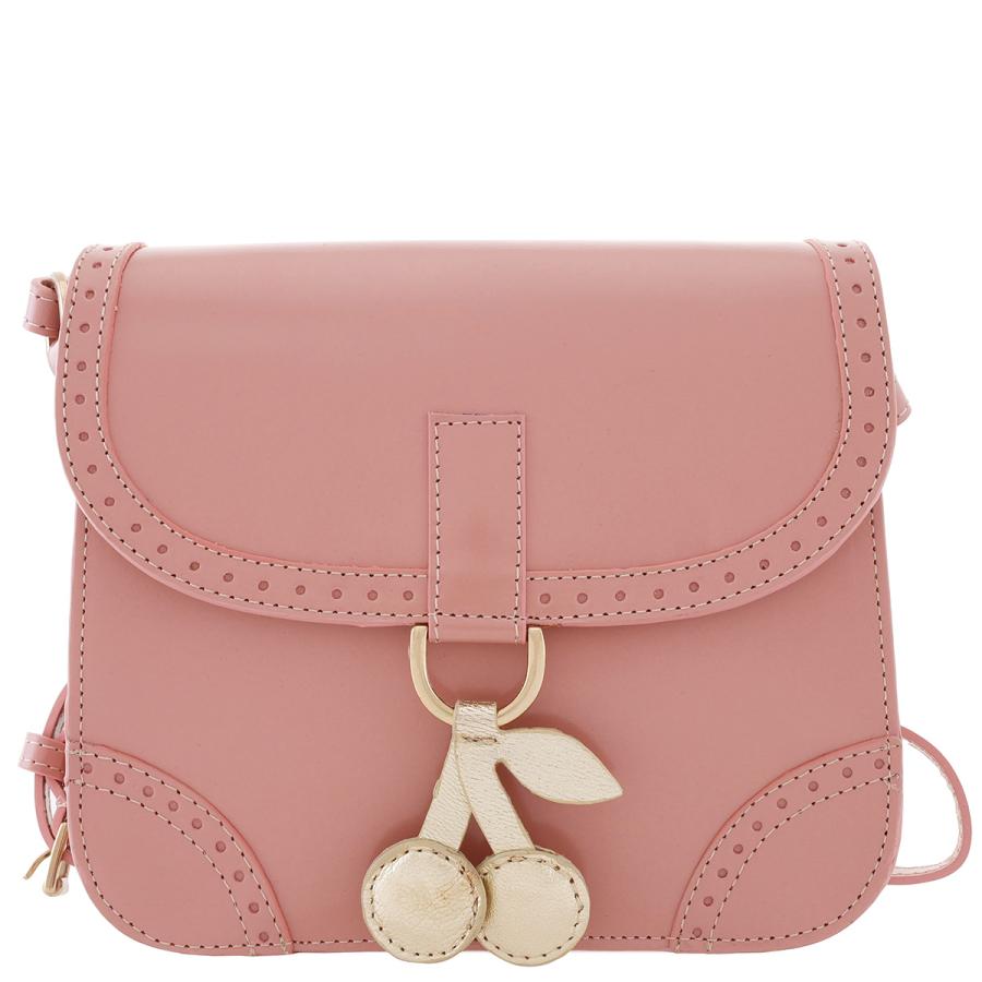 Bonpoint Girls Pink Beige Leather Tadam Bag by BONPOINT