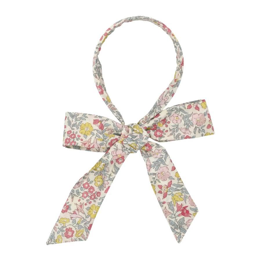 Bonpoint Kids Fleurs Rose Anafi Bow Detailed Headband by BONPOINT