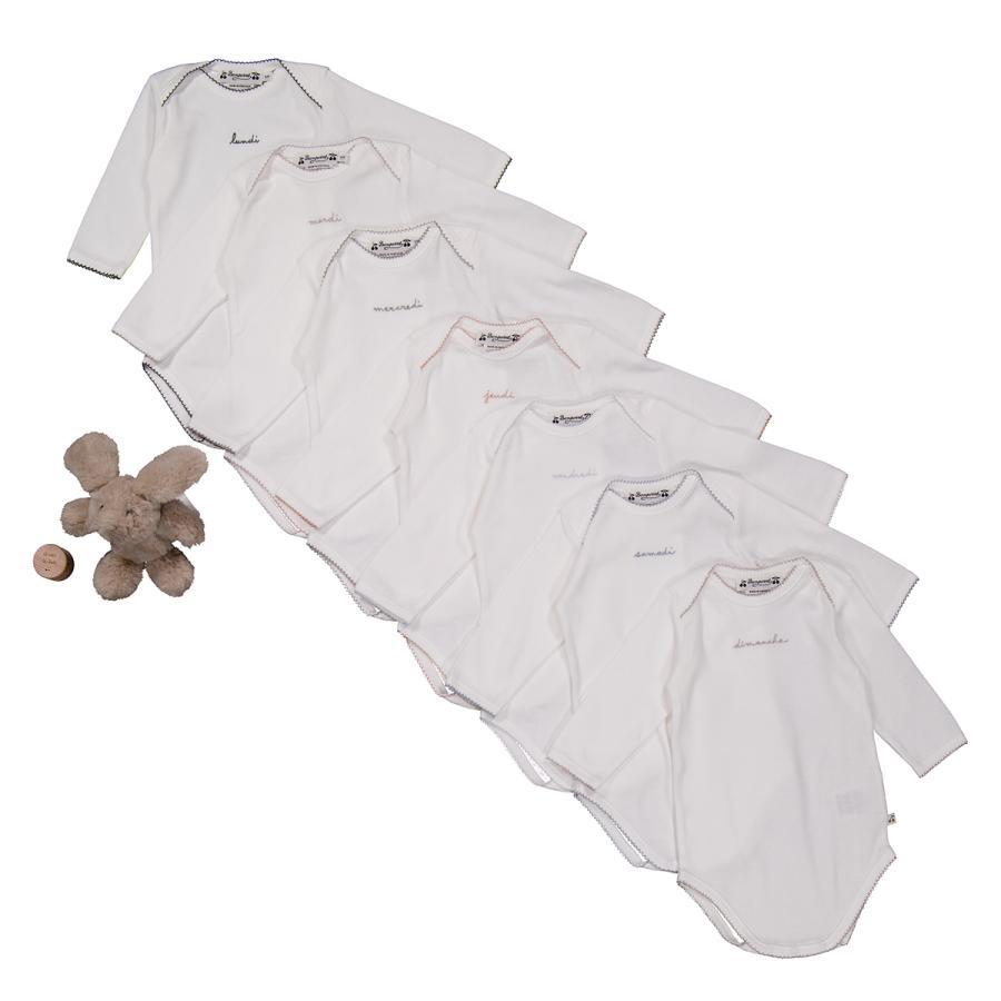 Bonpoint Mixed Set Of Weekly Cotton Onesies by BONPOINT