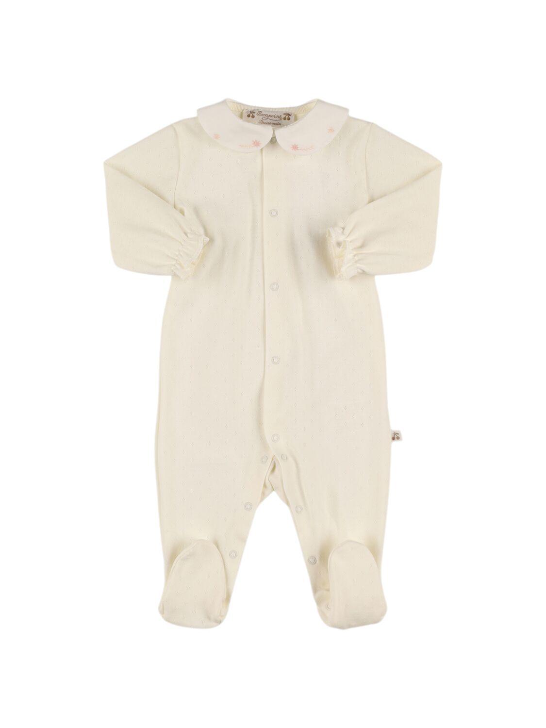 Cotton Jersey Romper by BONPOINT