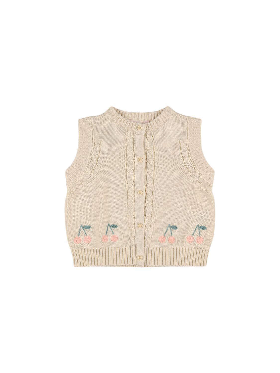 Cotton Knit Vest by BONPOINT