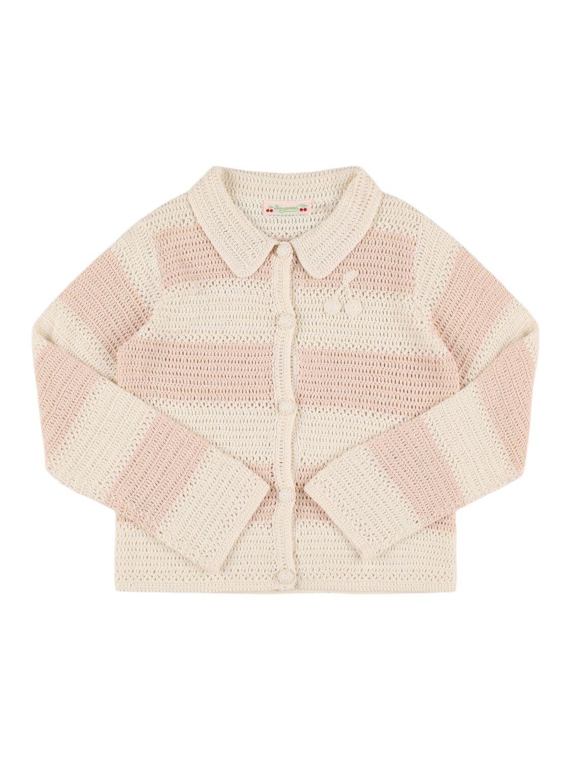 Hand-crocheted Cotton Cardigan by BONPOINT
