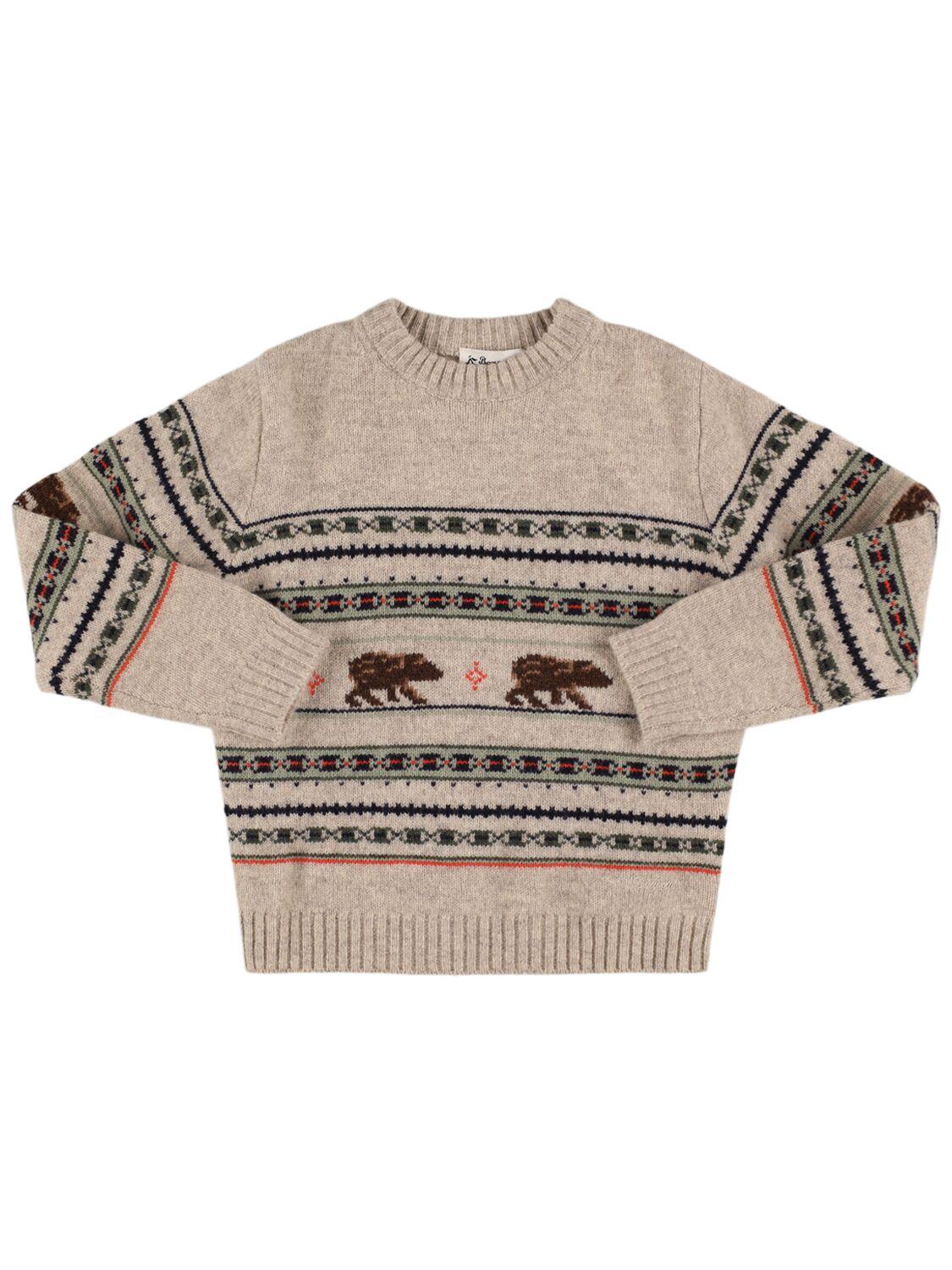 Jacquard Wool Knit Sweater by BONPOINT