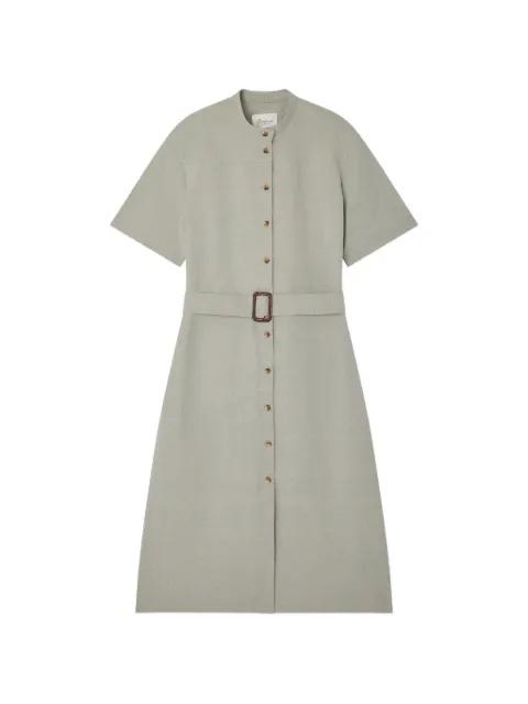 Lyla belted button-front dress by BONPOINT