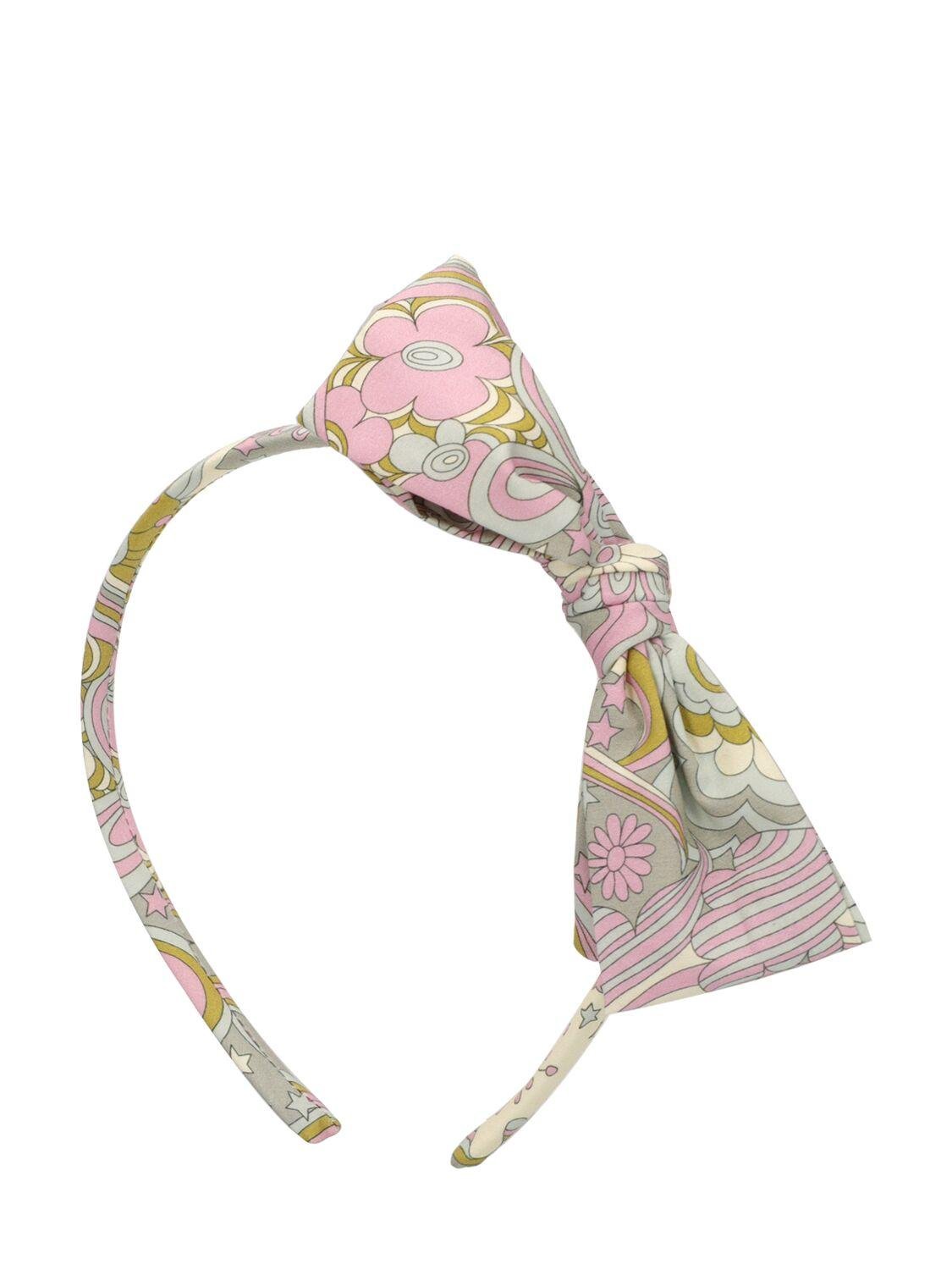 Printed Cotton Headband W/ Bow by BONPOINT