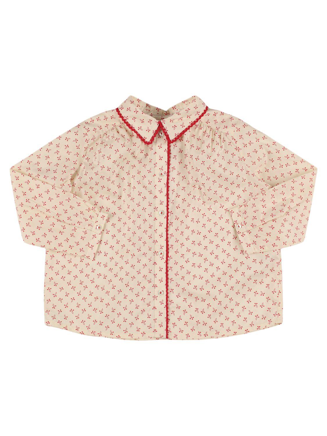 Printed Cotton Poplin Shirt by BONPOINT