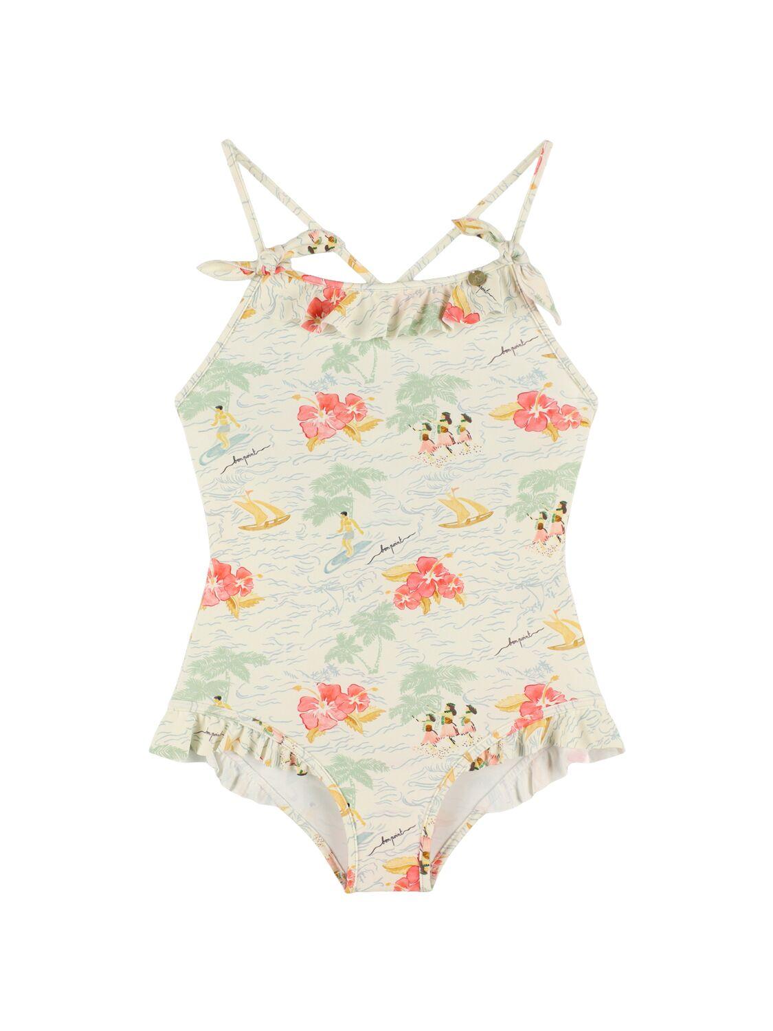 Printed Poly One Piece Swimsuit by BONPOINT