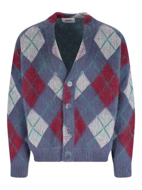 argyle-knit cardigan by BONSAI