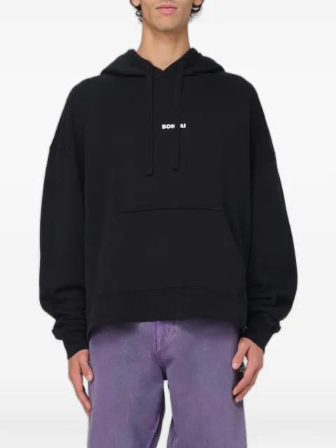 box logo cotton hoodie by BONSAI