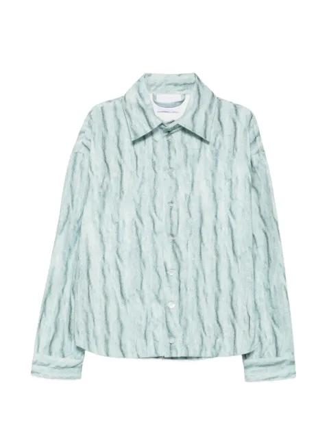 crinkled-effect shirt jacket by BONSAI