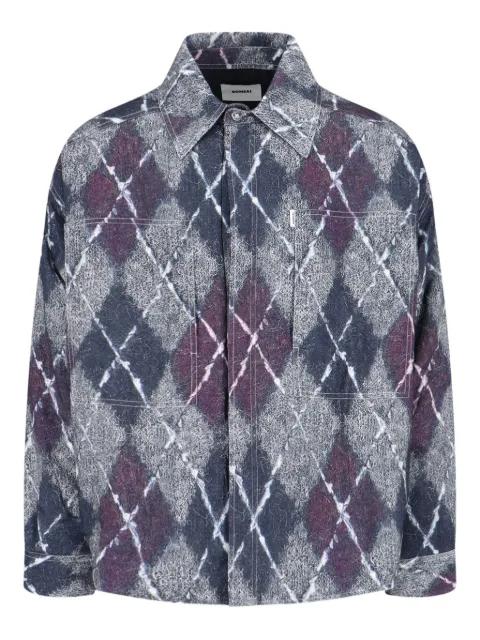 diamond texture shirt jacket by BONSAI