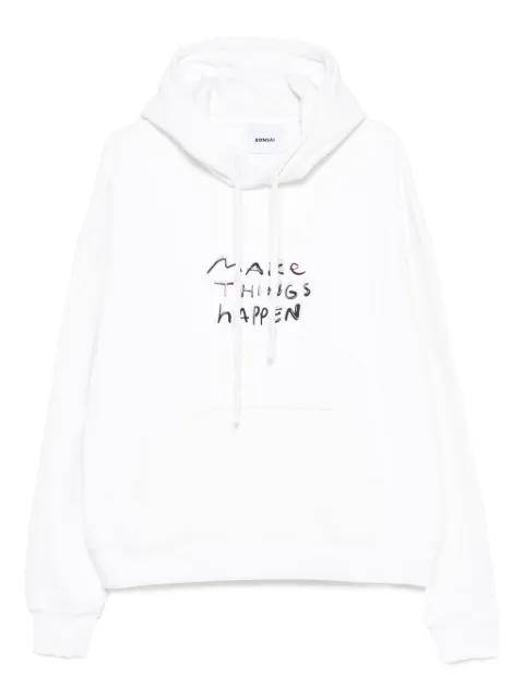 embroidered cotton hoodie by BONSAI