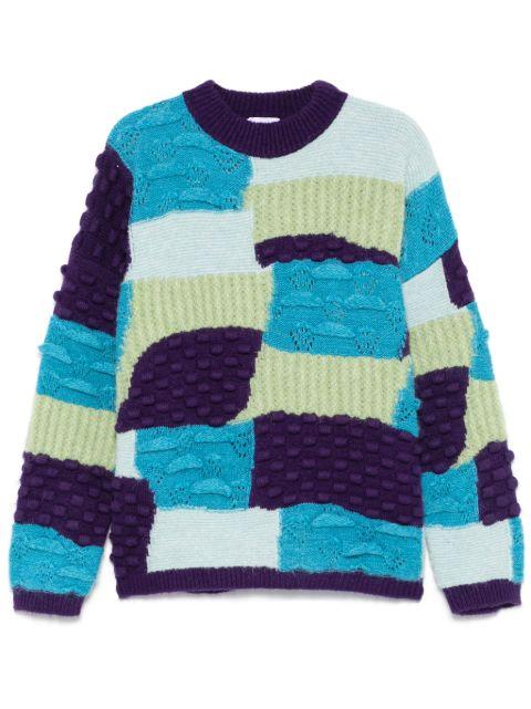 intarsia-knit crew-neck sweater by BONSAI