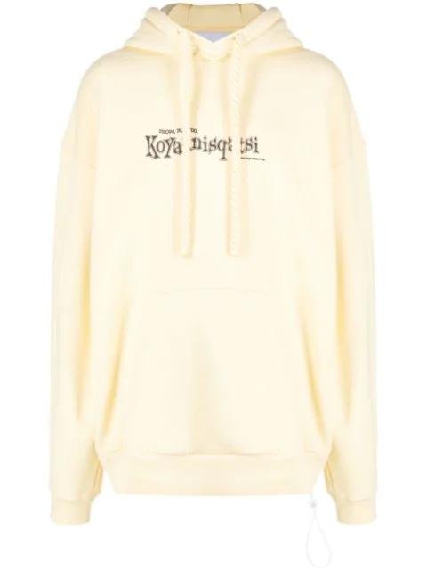logo-print pullover hoodie by BONSAI