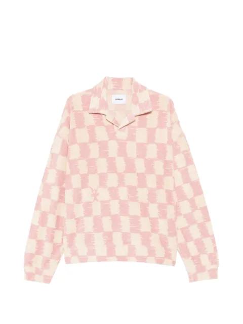 oversized chequered long-sleeve sweater by BONSAI