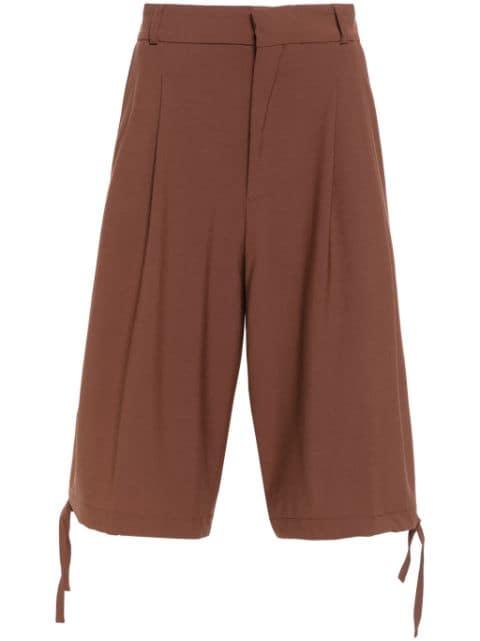 pleat-detail shorts by BONSAI