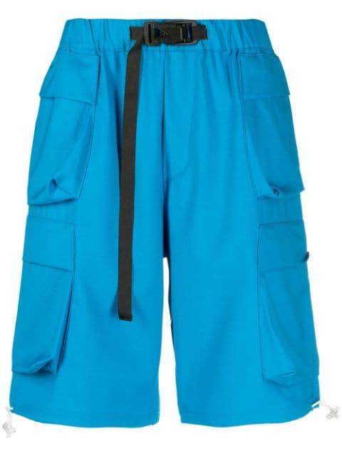 virgin wool cargo shorts by BONSAI