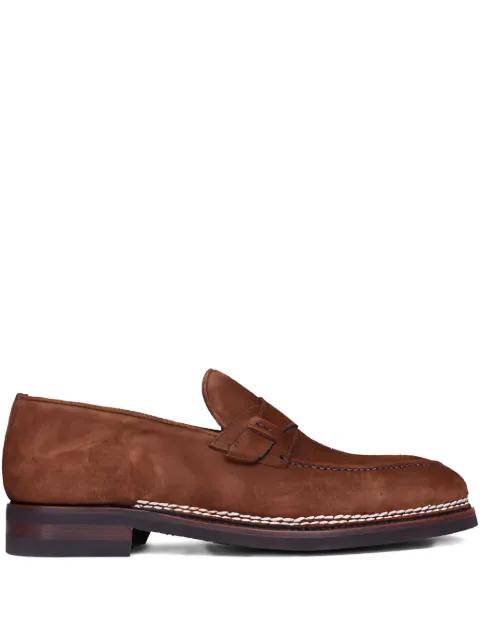 buckled stitch detail loafers by BONTONI