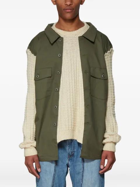 panelled knitted sweater by BONUM