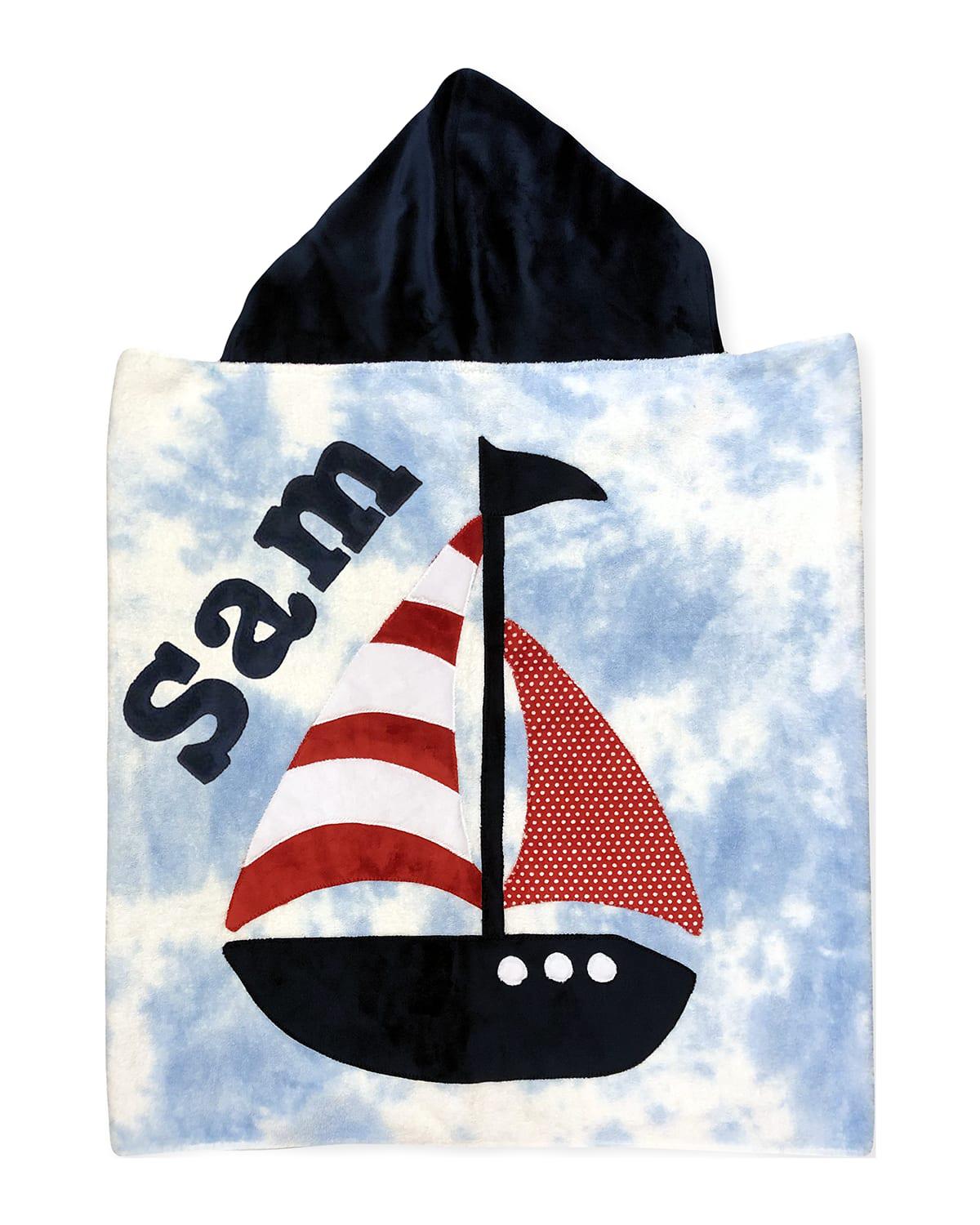 Boy's Sail Away Towel, Personalized by BOOGIE BABY