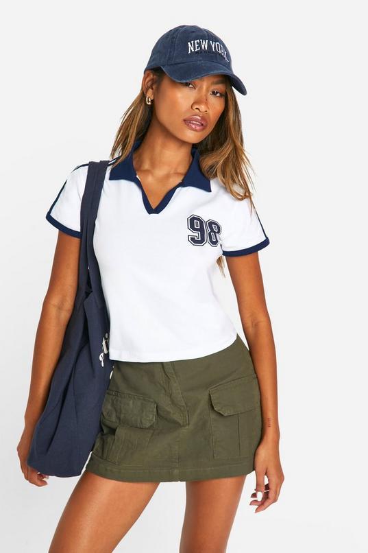 98 Polo Neck Tee by BOOHOO