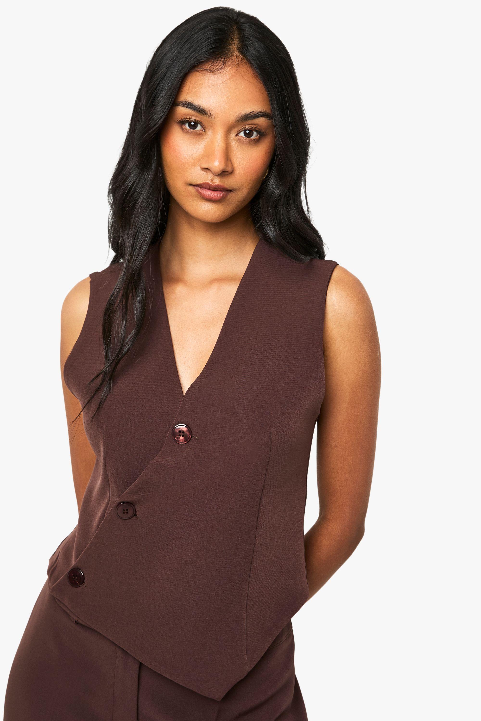 Asymmetric Adjustable Back Waistcoat by BOOHOO