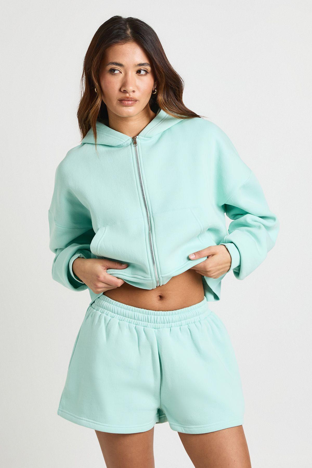 Ath Club Towelling Applique Shorts by BOOHOO